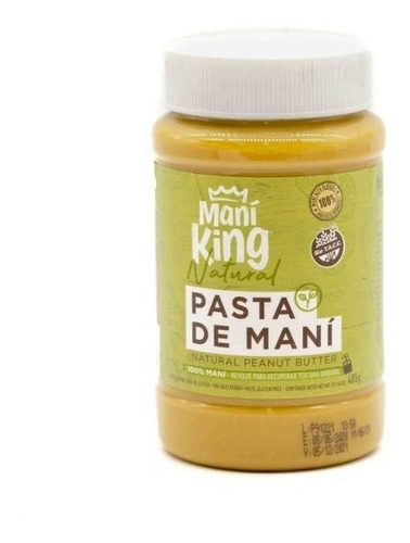 Pasta De Maní Natural Sin Tacc 485 G Mani King