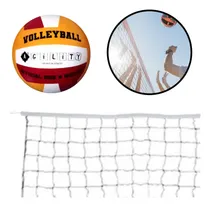 Comprar Red De Voley 9 Mts + Pelota Volleyball Para Escuelas Quintas