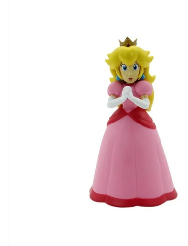 Figura De Colección De Super Mario Bros Princesa Peach 14cm