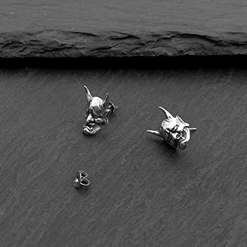Pendientes De Tuerca Oni Hannya, Joyería Japonesa De Hallowe