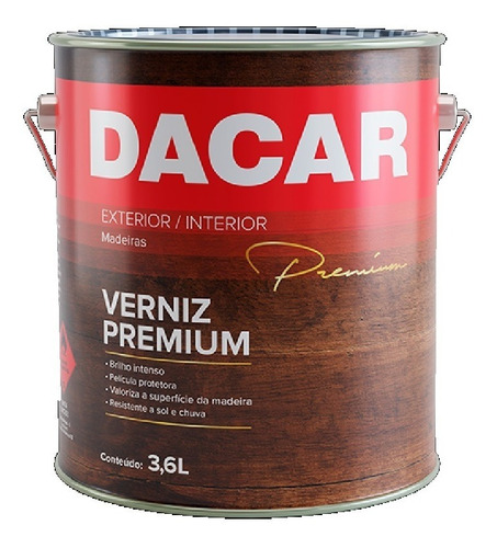 Barniz Marino Para Maderas Dacar Premium Int Y Ext 0,9l