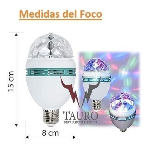 Foco Led Colores Giratorio Rgb Fiesta Disco Pack 30 Piezas