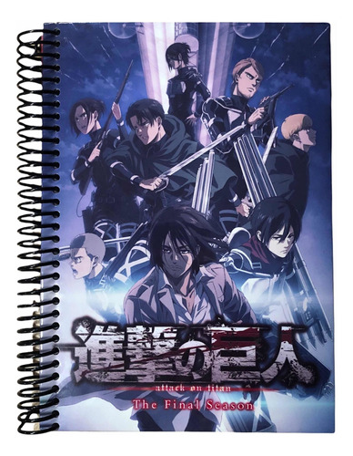 Cuaderno A5 Tapa Dura Attack On Titan Gastovic Anime Store