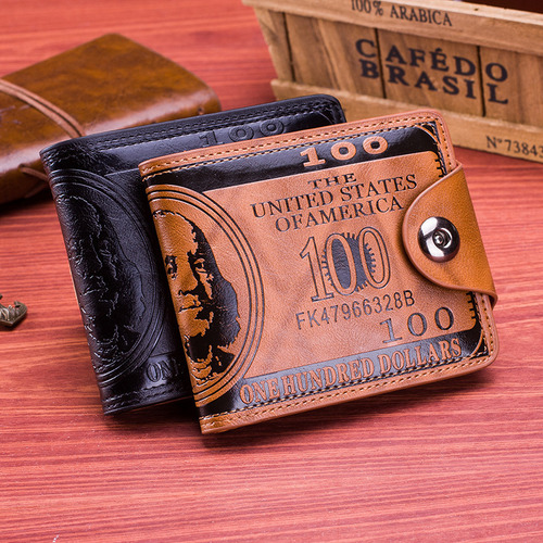 Cartera Dollar Wallet Personalizada Con Hebilla Para Hombre