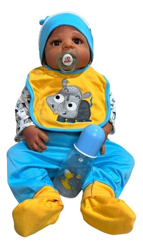 Bebe Reborn Menino 100% Silicone 57 Cm- Bento Moreno - Foto