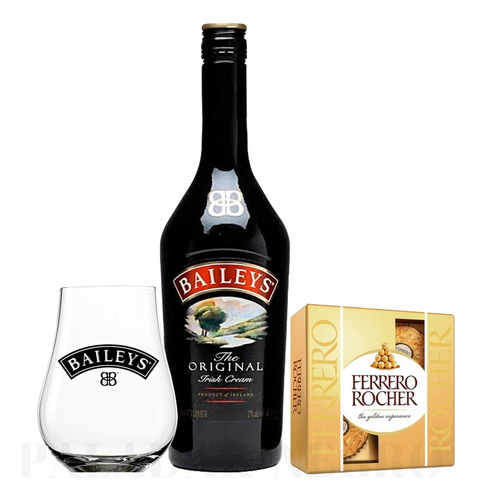 Licor Bailey's Cream 750ml + Vaso + Ferrero Rocher X4 Pn