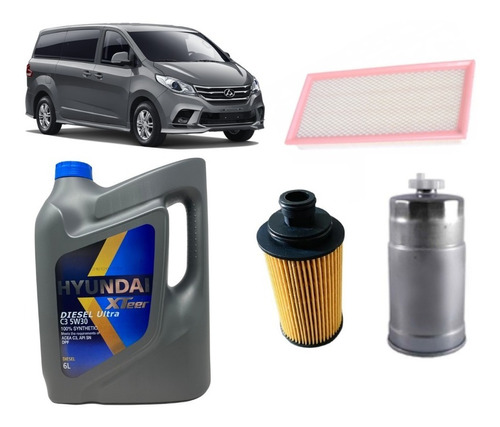 Kit Filtros Y Aceite Hyundai 5w30 Dpf De 6l Para Maxus G10