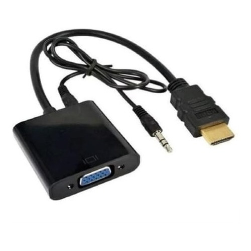 Adaptador Conversor Hdmi Macho A Vga Hembra + Audio