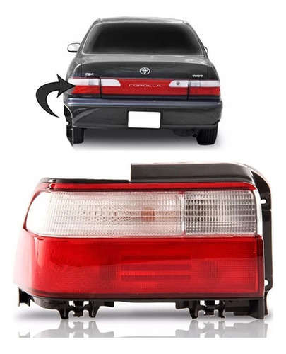Lanterna Toyota Corolla 1996 1997 Bicolor Lado Esquerdo