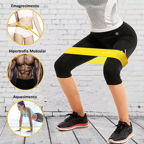 Kit 5 Faixas Mini Bands Para Exercício Em Casa