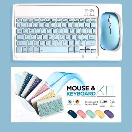Kit Teclado E Mouse Sem Fio Al-313d Azul - Altomex