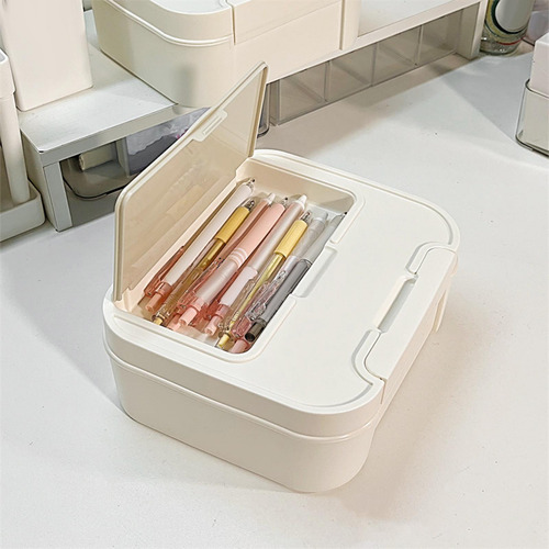 Caja De Papelería De Escritorio Portalápices Versátil