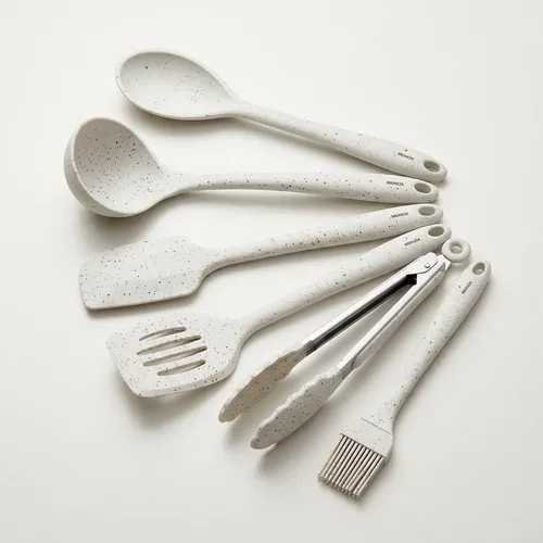 Kit Jogo Utensílios Silicone Brinox Cozinha Confeitaria 6pcs