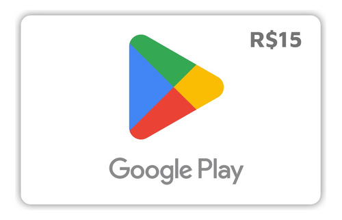 Cartão Google Play Store Brasil R$15 Gift Card Digital
