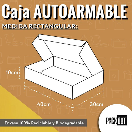 Caja Multiuso Autoarmable Gift Box Blanca 40x30x10 Cms 30und