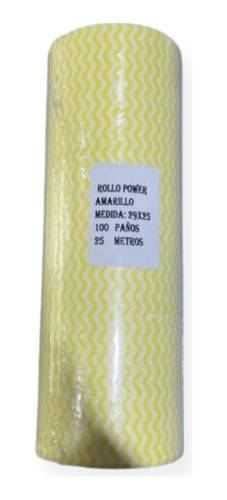 Rollo Power Desechable Amarillo 25 M