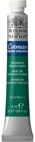 Aquarela Cotman Winsor e Newton Pomo 8 ml Dark Hooker Green Color 312