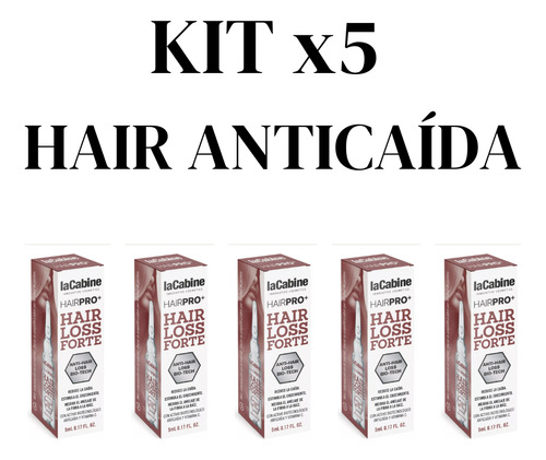 Kit 5 Ampolletas Capilar Hair Pro Anticaída 5 Ml