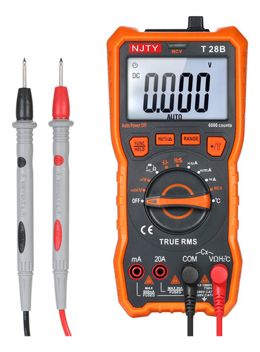 Linterna Multímetro Digital Njty T28b Con Máx. Pantalla