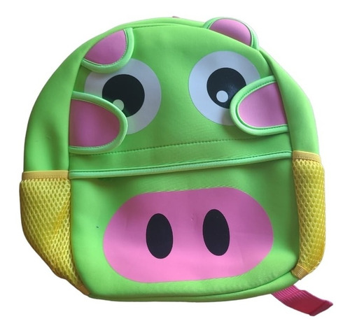 Mochila Infantil Cerdito Verde