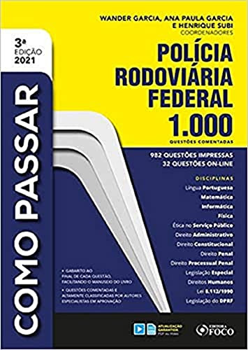 Libro Como Passar Concursos Policia Rod Federal 03ed 21 De G