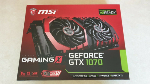 Placa De Video Msi Nvidia Gtx 1070 Gaming Completa En Caja