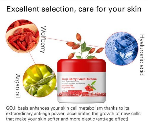 Imagen 3 de 4 de Goji Berry Crema Facial Cuidado Piel Anti Envejecimiento