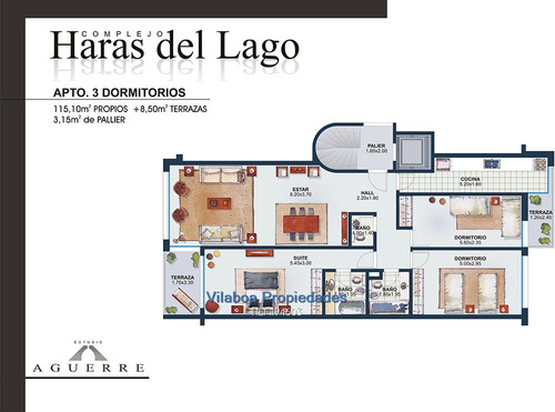 Haras Del Lago 3 Dorm 3 Baños 2 Garajes  U$s300.000
