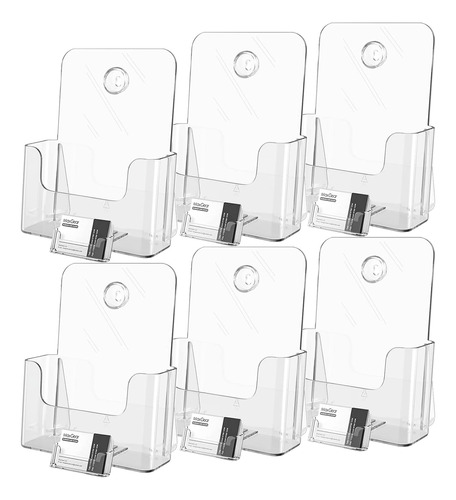 Soporte Para Folletos Maxgear Transparente 15 X 20cm X6 Uni