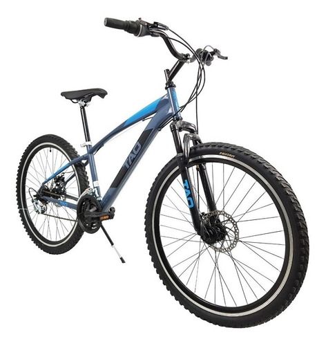 Imagen 2 de 2 de Mountain bike Black Panther Tao R29 18v frenos de disco mecánico color azul con pie de apoyo