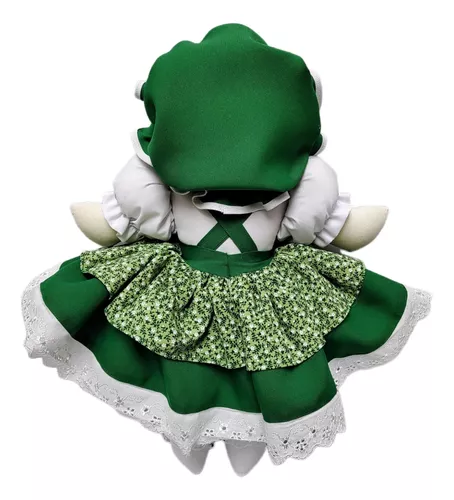 Boneca de pano bebê 46 cm verde em Promoção na Americanas