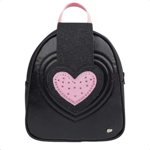 Mochila Infantil Menina Nylon Coração Pampili 600124600