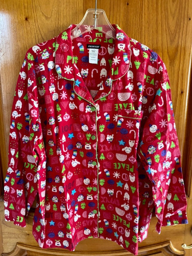 Pijama Camisa Para Dama Estampado Navideño 