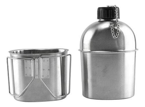 Cantimplora 1l Y Copa De.6l De Material Acero Inxodiable