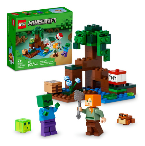 Kit De Construção Minecraft 21240 A Aventura No Pântano Com 65 Peças Lego