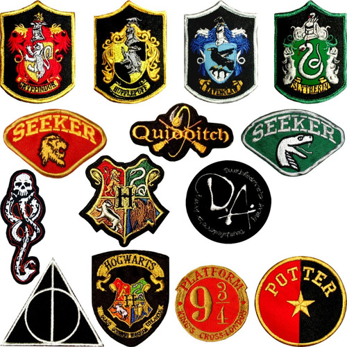 Parche Bordado Hogwarts De Harry Potter Y Otros X Unidad Adr