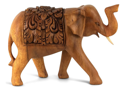 G6 Colección Madera Tallada A Mano Estatua De Elefante Estat