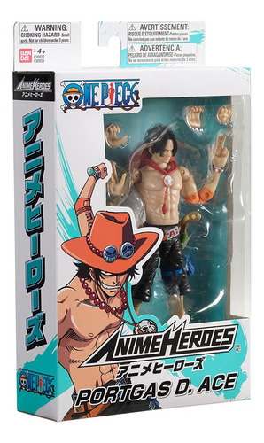Imagen 7 de 10 de Portgas D. Ace One Piece Bandai Fig 17cm +16 Articulaciones