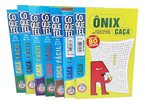 5 Revistas Caça Palavras Facil Coquetel Ônix Passatempo