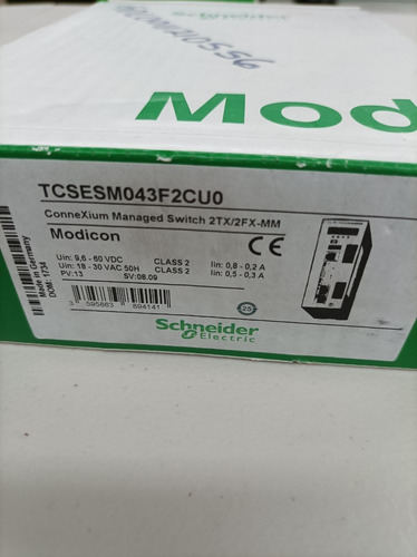 Switch Adm. 2 Puertos + 2 Puertos Fibra Óptica Schneider