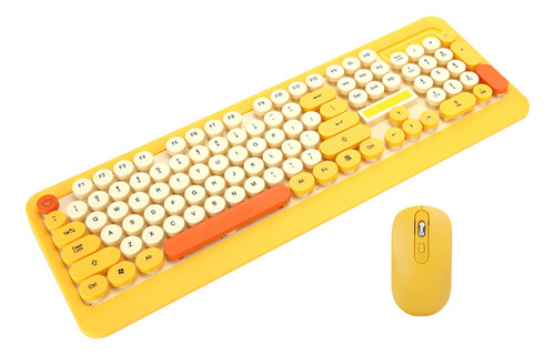 Imagen 5 de 10 de Juego De Teclado Y Ratón K68 Receptor Inalámbrico De Dibujos