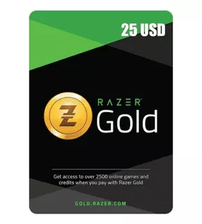 Tarjeta Razer Gold Gift Card - 25 Usd - Entrega Rápida