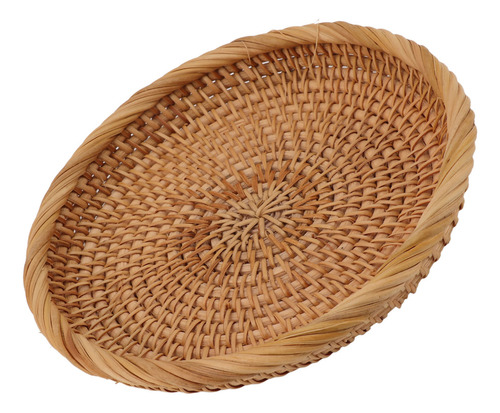 Rattan Fruit Basket Tray Hand Woven Elegant Traditional