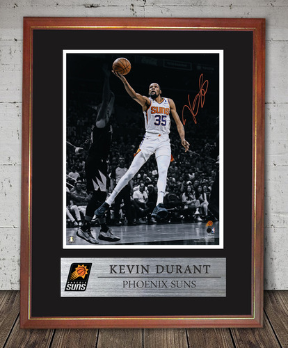 Nba Kevin Durant Foto Firmada Cuadro Phoenix Suns
