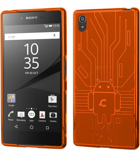 Estuche Sony Xperia Z5, Estuche Cruzerlite Bugdroid Circuit