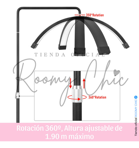 Lampara Led Pestañas Blanco Para Estética De Media Luna
