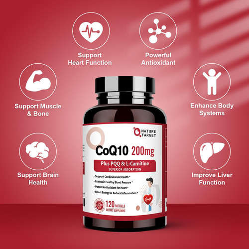 Nature Target Coq10-200 Mg Con Pqq L-carnitina Y Omega-3, Co