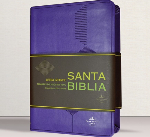 Biblia Reina Valera 1960, Mediana, Imitación Piel, Morada