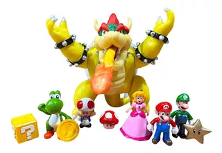 Set De Juguetes De Mario Bros Con Luz Y Sonido Mod 3 Bowser