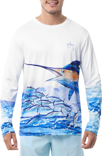 Guy Harvey Camiseta De Manga Larga Para Hombre Con Protecció